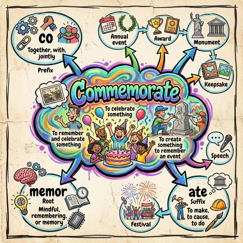 commemorate 的心智圖