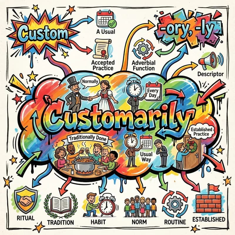 customarily 的心智圖