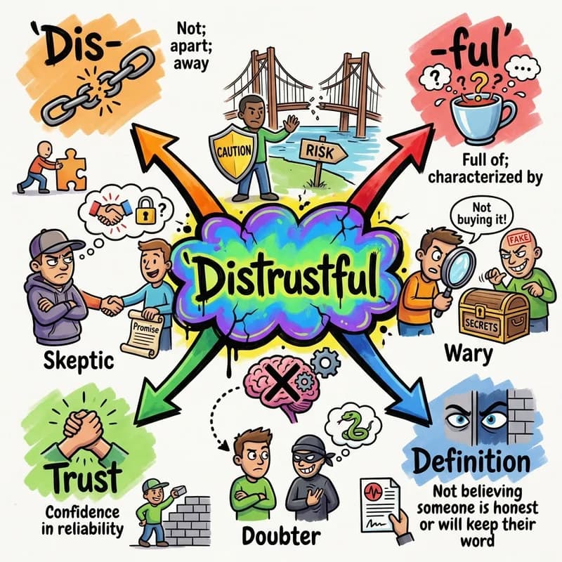 distrustful 的心智圖