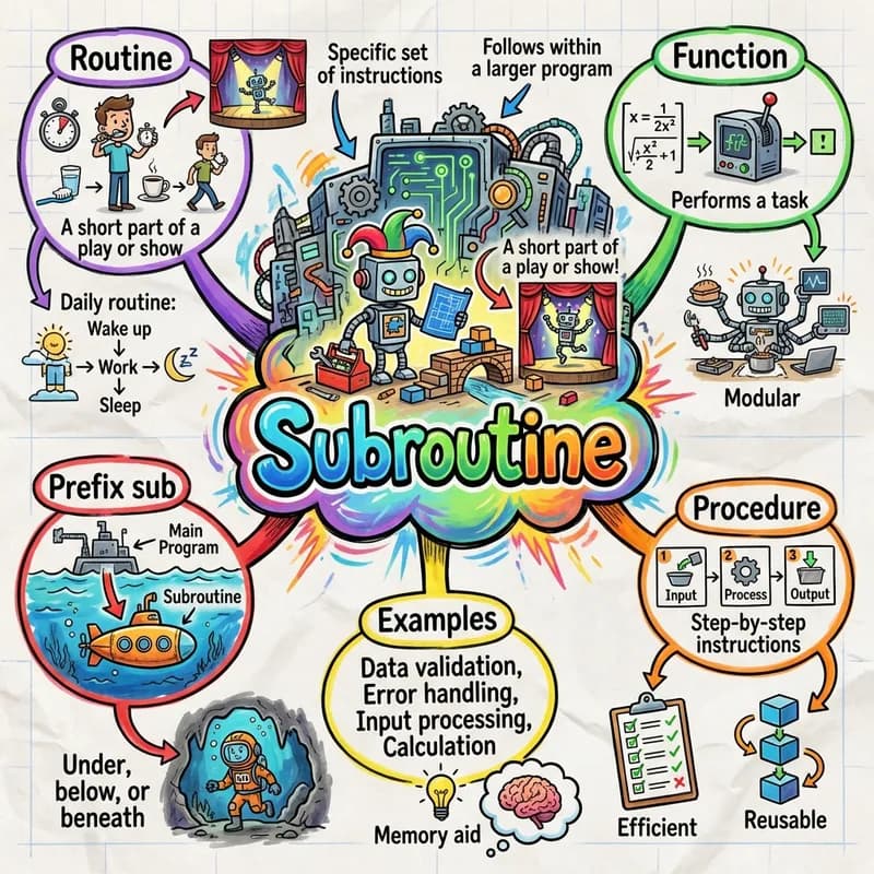 subroutine 的心智圖