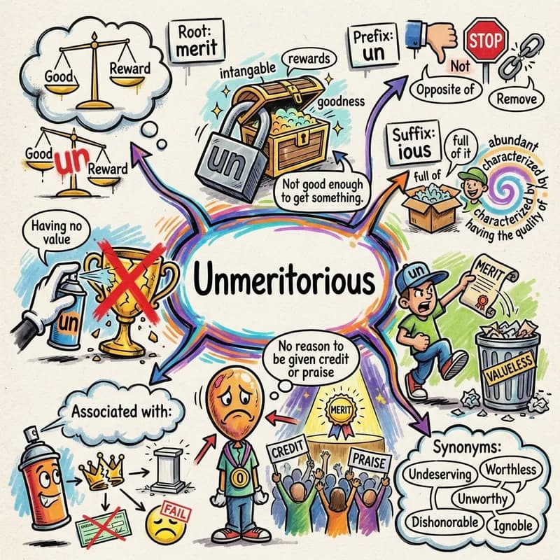 unmeritorious 的心智圖