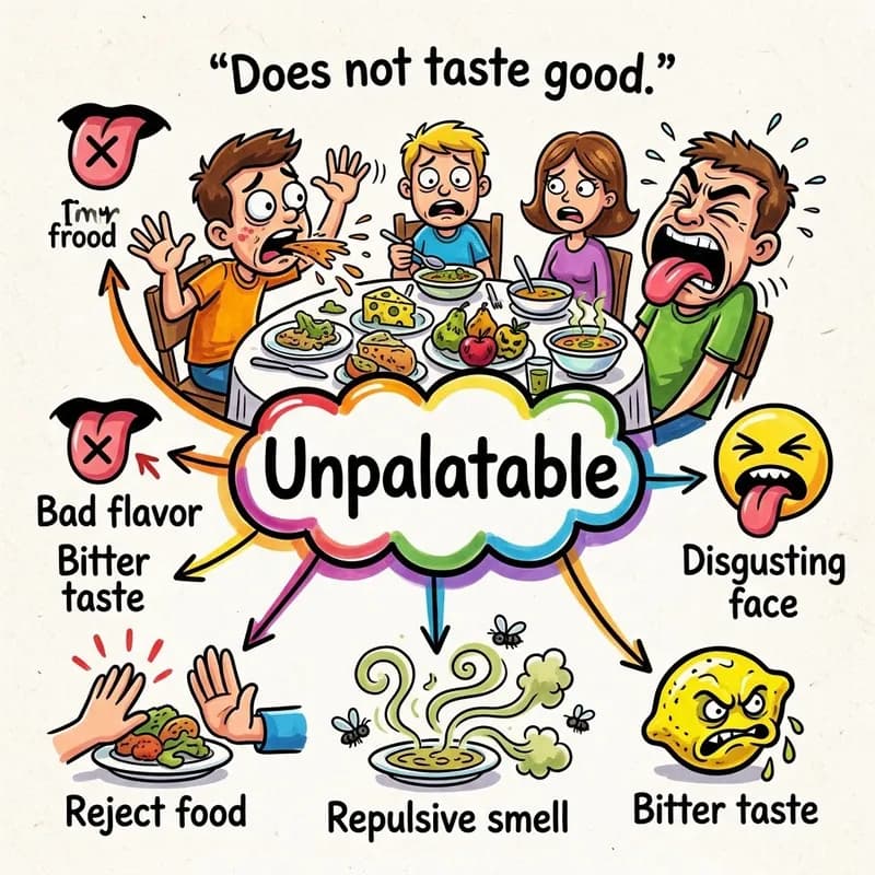 unpalatable 的心智圖