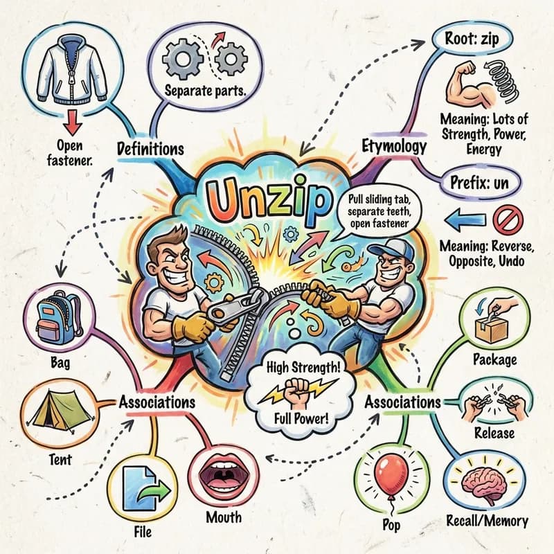 unzip 的心智圖