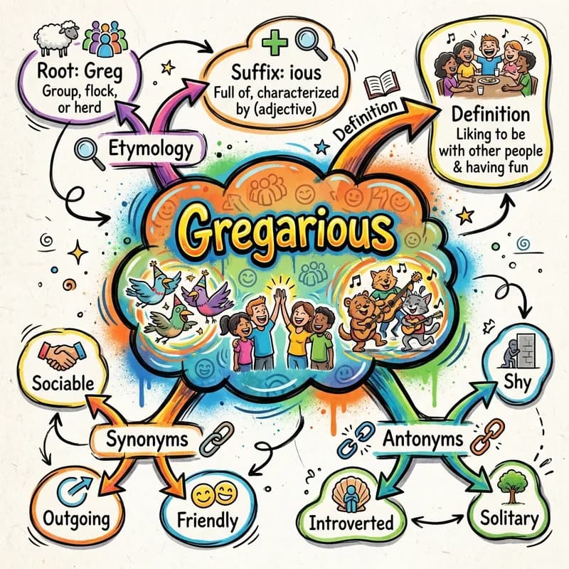 gregarious 的心智圖