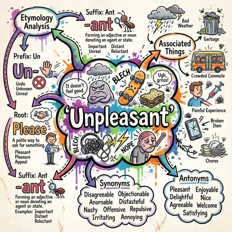 unpleasant 的心智圖